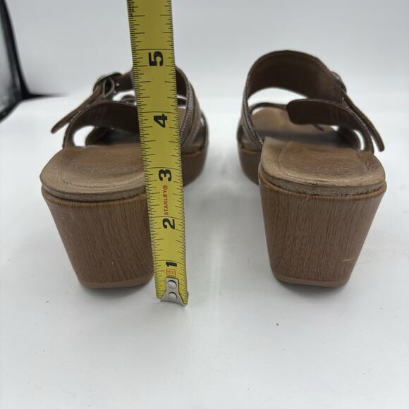 Dansko‎ Shoes Sandals Womens Size 10 EU 41 Jessie Sand Lizard Sand Leather Wedge - Picture 6 of 11